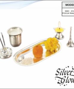 Pooja Thali Set ( Silver Coated )