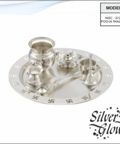 Pooja Thali Set ( Silver Coated )