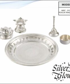Pooja Thali Set ( Silver Coated )