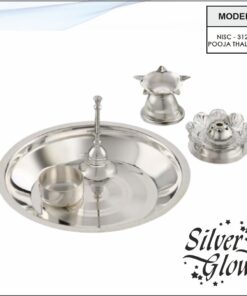 Pooja Thali Set ( Silver Coated )