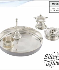 Pooja Thali Set ( Silver Coated )