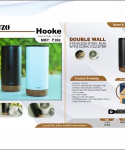 Fuzo Double Wall Stainless Steel Mug with Cork Coaster