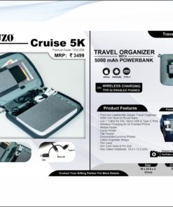 Fuzo Travel Organiser with 5000 Mah Powerbank