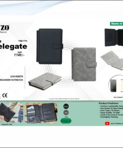 Fuzo Leatherette Organiser Notebook