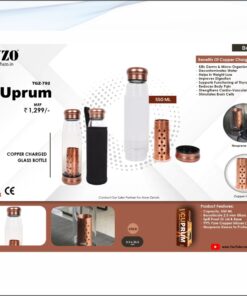 Fuzo Copper Charged Glass Bottle
