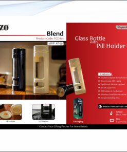 Fuzo Glass Bottle With Pill Holder