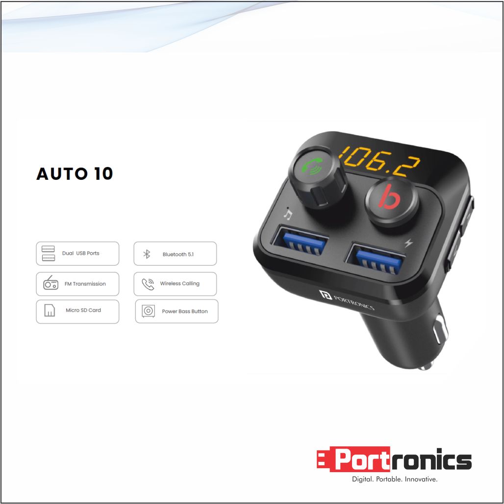 Portronics Auto 10 Newgenn India