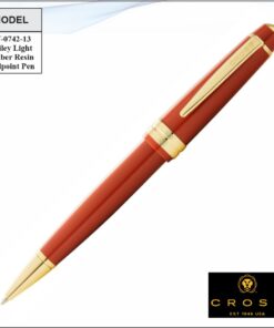 Cross Bailey Light Amber Resin Ballpoint Pen WithGold Plate