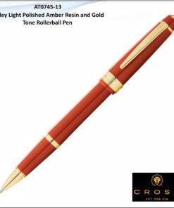 Cross Bailey Light Polished Amber Resin and GoldTone Rollerball Pen
