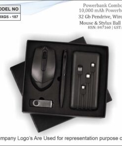Gift Set - Powerbank, Pendrive, Wireless Mouse, And Pen