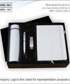 Gift Set - Pen, Diary, Temperature Flask And Pendrive