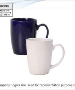 Conical Curved Ceramic Mug - 330 ml