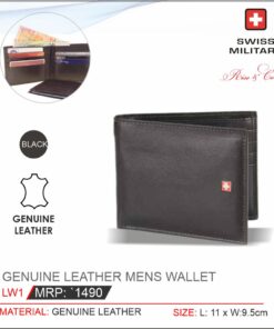 Swiss Military Genuine Leather Mens Wallet