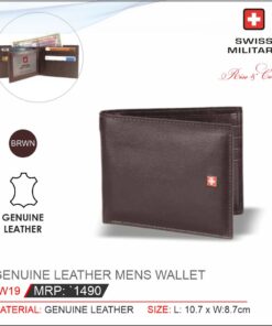 Swiss Military Genuine Leather Mens Wallet