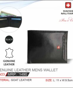 Swiss Military Genuine Leather Mens Wallet