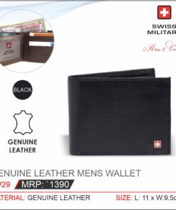 Swiss Military Genuine Leather Mens Wallet