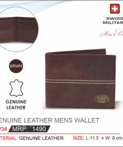 Swiss Military Genuine Leather Mens Wallet