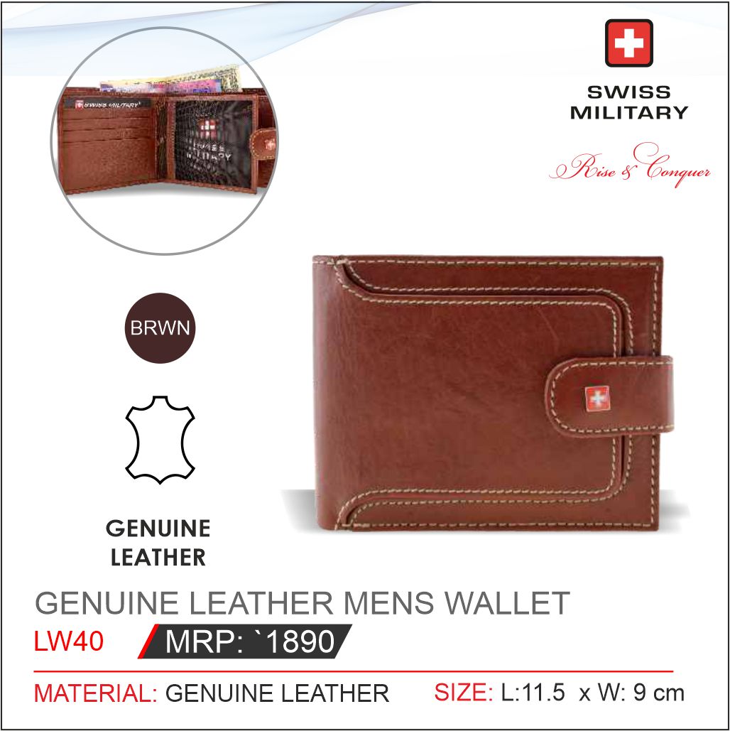 Swiss Military LW41 Leather Wallet-Sunrise Trading Co.