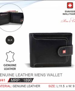 Swiss Military Genuine Leather Mens Wallet