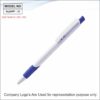 Plastic Pen Blue And White with Gripper