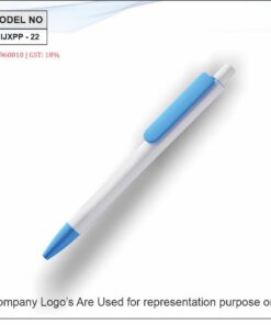Plastic Pen White And Light Blue