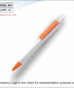 Plastic Pen White And Orange
