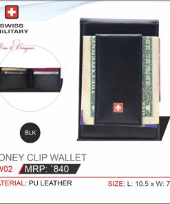 Swiss Military Genuine Leather Clip Wallet