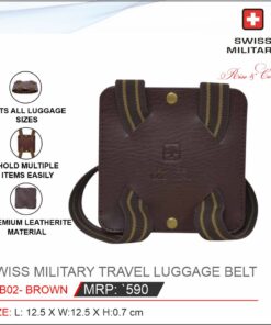 Swiss Military Travel Luggage Belt (TLB02 - Brown)