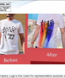 Holi Colour Bleeding Unisex Tshirts - White