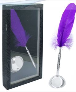 Feather Ball Pen with Stand & Gift Box Silver