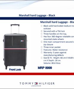 Tommy Hilfiger Marshall Hard Luggage - Black