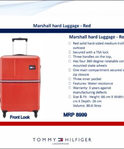 Tommy Hilfiger Marshall Hard Luggage - Red