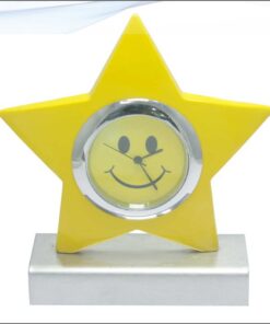 Table Top Star With Watch Smiley Yellow