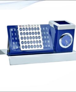 Table Top Calender Pen Stand Blue