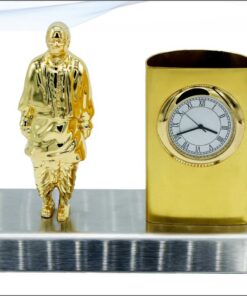 Pen Stand With Watch Sardar Patel Statue