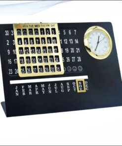 Life Time Calendar With Month Clock Black