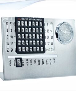Life Time Calendar With Month Clock Silver