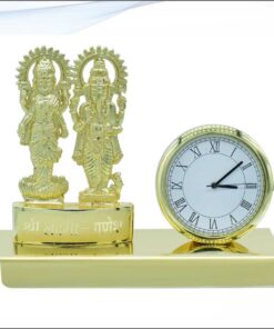 Destop Top Gold Shri Laxmi Ganesh With Watch