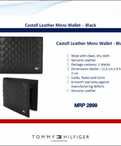 Tommy Hilfiger Castell Leather Mens Wallet - Black