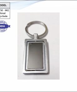 Rectangle Spinning Metal Keychain