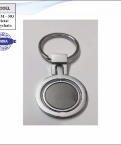 Round Spinning Metal Keychain