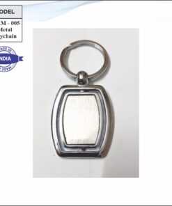 Rectangle Spinning Metal Keychain