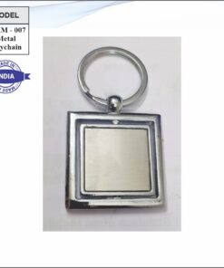 Square Spinning Metal Keychain
