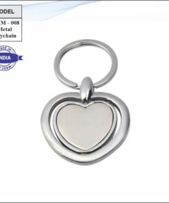 Heart Shape Spinning Metal Keychain