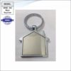 House Shape Metal Keychain