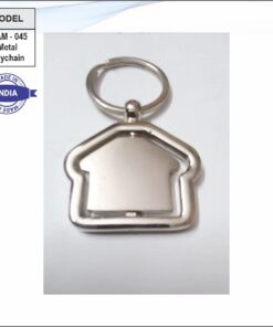 House Shape Metal Keychain