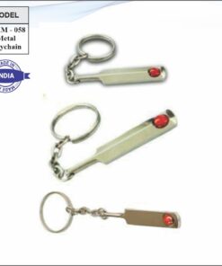Cricket Theme Metal Keychain