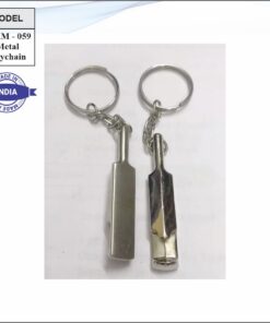 Cricket Theme Metal Keychain