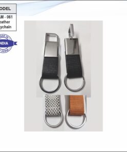 Leatherette Combined Metal Keychain