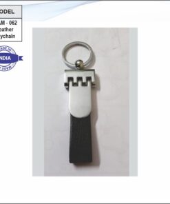 Leatherette Combined Metal Keychain